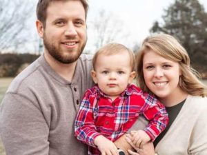 Family photo of Joshua, Sawyer, and Erin Kimberlin