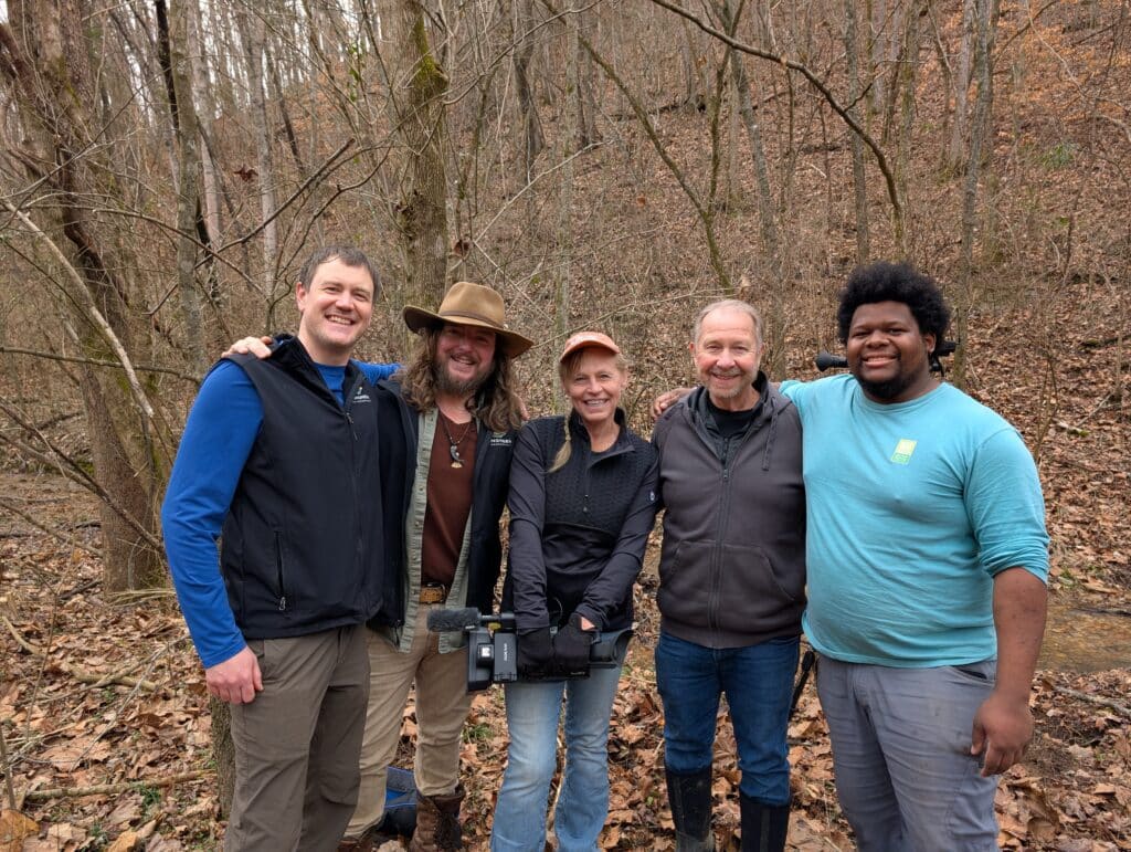 Chad Green with Jon D B and Tennessee's Wild Side Crew Fadocia Annette Nole Hall, Steve Hall, and and Isaiah Fransescon, Beaman Park Naturalist