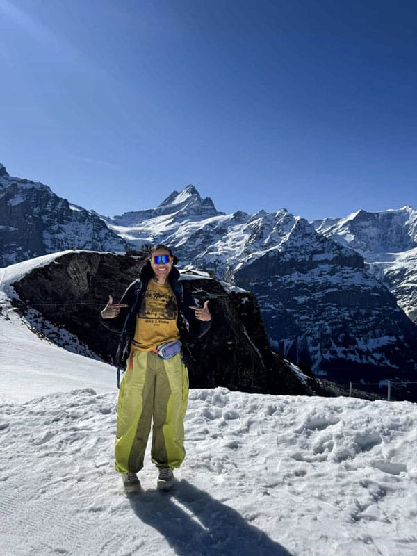 Brianna Bennett on a hiking adventure in Switzerland